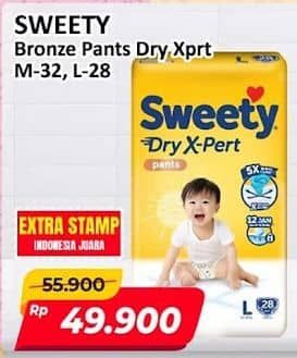 Promo Harga Sweety Bronze Pants Dry X-Pert M32, L28 28 pcs - Alfamart
