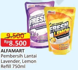 Promo Harga ALFAMART Pembersih Lantai Lavender, Lemon 750 ml - Alfamart