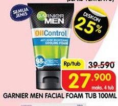 Promo Harga Garnier Men Facial Foam  - Superindo