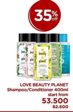 Promo Harga LOVE BEAUTY AND PLANET Shampoo/ Conditioner 400ml  - Watsons
