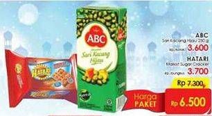 Promo Harga ABC Sari Kacang Hijau + Hatari Malkist  - LotteMart
