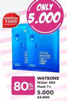 Promo Harga WATSONS Water 360 Mask Mineral Spring Hydrating  - Watsons