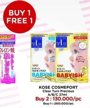 Promo Harga KOSE Cosmeport Precious Mask per 5 pcs 27 ml - Watsons