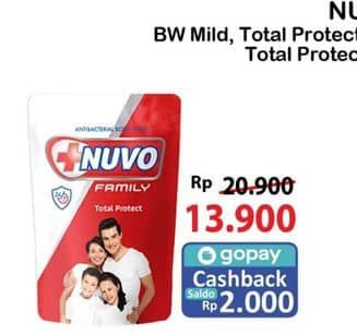 Promo Harga Nuvo Body Wash Total Protect 250 ml - Alfamart