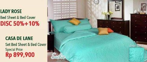 Promo Harga Casa De Lane Bed Sheet & Bed Cover  - Carrefour