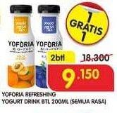 Promo Harga YOFORIA Yoghurt All Variants per 2 pcs 200 ml - Superindo