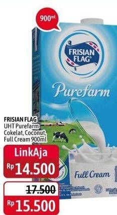 Promo Harga FRISIAN FLAG Susu UHT Purefarm Swiss Chocolate, Coconut Delight, Full Cream 900 ml - Alfamidi