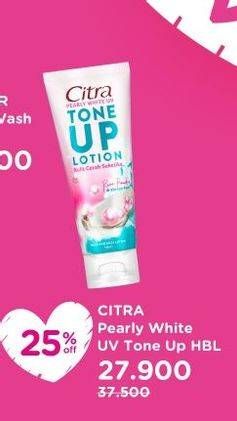 Promo Harga CITRA Tone Up Pearly White Body Lotion 180 ml - Watsons
