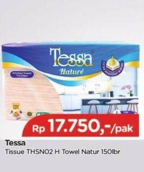 Promo Harga Tessa Nature Kitchen Towel Fold 150 sheet - TIP TOP