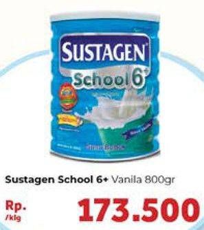 Promo Harga SUSTAGEN School 6+ Susu Pertumbuhan Vanilla 800 gr - Carrefour