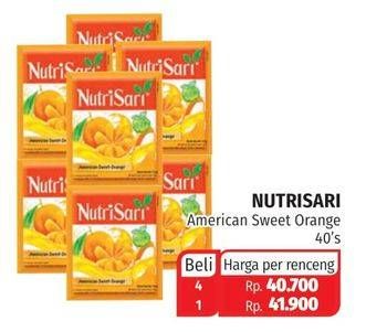 Promo Harga NUTRISARI Powder Drink American Sweet Orange per 40 pcs - Lotte Grosir
