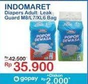 Promo Harga Indomaret Diapers Adult L7, M8, XL6 6 pcs - Indomaret