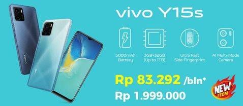 Promo Harga VIVO Y15s 3 GB + 32 GB  - Erafone