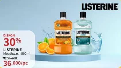 Promo Harga Listerine Mouthwash Antiseptic 500 ml - Guardian