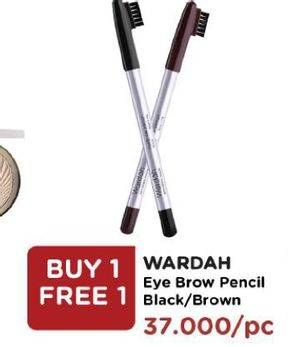 Promo Harga WARDAH Eye Brow Pencil Black, Brown 1 gr - Watsons