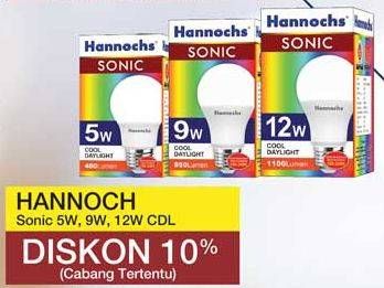 Promo Harga HANNOCHS Sonic LED 5 Watt, 9 Watt, 12 Watt  - Yogya