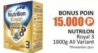 Promo Harga NUTRILON Royal 3 Susu Pertumbuhan All Variants 1800 gr - Alfamidi