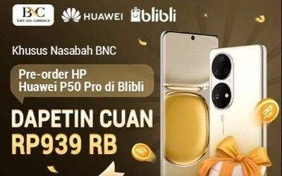 Promo Harga Pre-order HP Huawei P50 Pro Dapetin Cuan Rp939rb  - Blibli