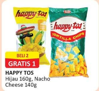 Promo Harga HAPPY TOS Hijau 16gr/Nacho Cheese 140gr  - Alfamart