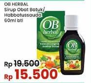 Promo Harga Ob Herbal Sirup Obat Batuk Habbatussauda 60 ml - Indomaret
