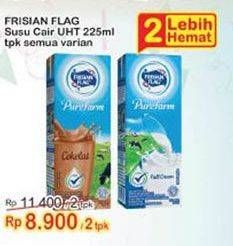 Promo Harga FRISIAN FLAG Susu UHT Purefarm Swiss Chocolate, Full Cream 225 ml - Indomaret