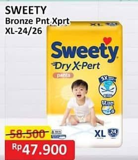 Promo Harga Sweety Bronze Pants Dry X-Pert XL24, XL26 24 pcs - Alfamart