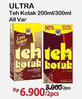 Promo Harga Ultra Teh Kotak All Variants 300 ml - Alfamart