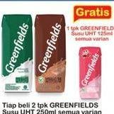 Promo Harga GREENFIELDS Fresh Milk All Variants 200 ml - Indomaret