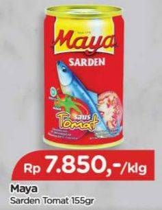 Promo Harga Maya Sardines Tomat / Tomato 155 gr - TIP TOP