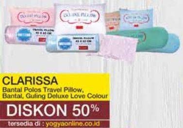 Promo Harga Clarissa bantal polos travel pillow, bantal, guling deluxe love colour  - Yogya