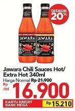 Promo Harga JAWARA Sambal Hot, Extra Hot 340 ml - Carrefour