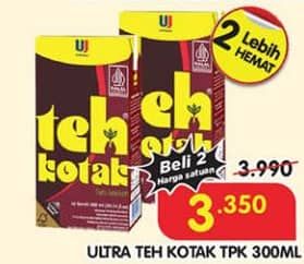 Promo Harga Ultra Teh Kotak 300 ml - Superindo
