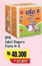 Promo Harga OTO Adult Diapers Pants M8 8 pcs - Alfamart