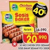 Harga SO NICE Sedaap Chicken Stick, Sosis Bakar