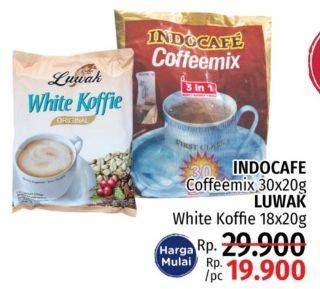 Promo Harga Indocafe Coffeemix/White Koffie  - LotteMart
