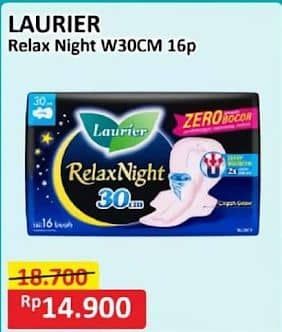 Promo Harga Laurier Relax Night 30cm 16 pcs - Alfamart