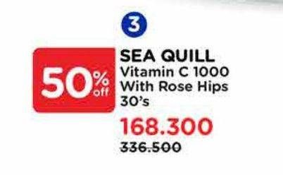 Promo Harga Sea Quill Vitamin C-1000 with Rose Hips 30 pcs - Watsons