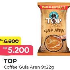 Promo Harga TOP COFFEE Gula Aren per 9 sachet 22 gr - Alfamart