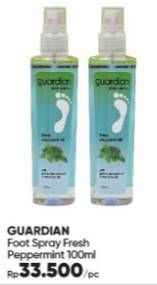 Promo Harga Guardian Foot Spray Fresh Peppermint 100 ml - Guardian