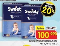 Promo Harga Sweety Skin Premium M46, L40, XL34 34 pcs - Superindo