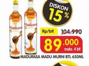 Promo Harga MADURASA Madu Murni 650 ml - Superindo