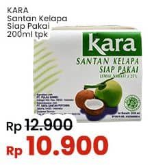 Promo Harga Kara Coconut Cream (Santan Kelapa) 200 ml - Indomaret