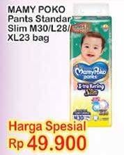 Promo Harga Mamy Poko Pants Xtra Kering Slim Tidak Gembung M30, L28, XL23  - Indomaret