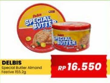 Promo Harga Delbis Special Butter Biskuit Almond 155 gr - Yogya