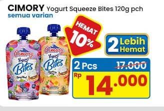 Promo Harga Cimory Yoghurt Squeeze Bites All Variants 120 gr - Indomaret