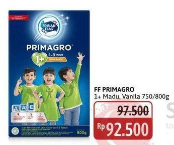 Promo Harga Frisian Flag Primagro 1+ Madu, Vanilla 800 gr - Alfamidi