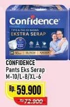 Promo Harga Confidence Adult Pants Slim & Fit Extra Absorb L8, M10, XL6 6 pcs - Alfamart