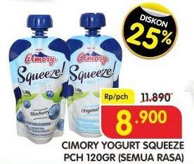 Promo Harga CIMORY Squeeze Yogurt All Variants 120 gr - Superindo