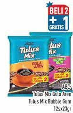 Promo Harga ABC Tulus Mix Bubble Gum, Gula Aren per 12 pcs 23 gr - Hypermart