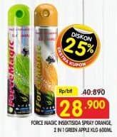 Promo Harga Force Magic Insektisida Spray Orange, Green Apple 600 ml - Superindo